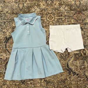 Tommy Bahamas Light Blue Polo Tennis Dress with White Shorts
